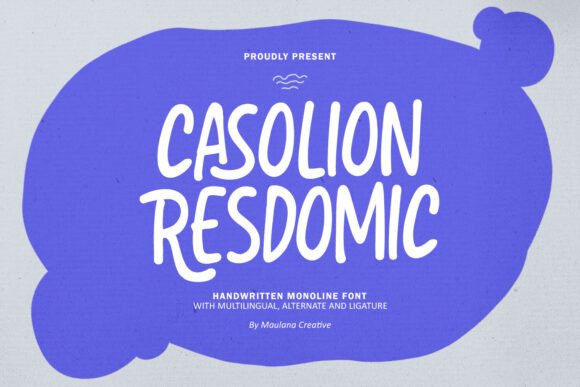 Casolion Resdomic: A Playful Handwritten Font for Makers