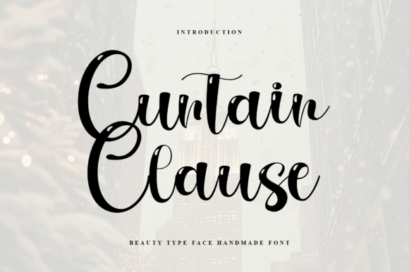 Curtain Clause: A Bold Handwritten Font for Expressive Branding