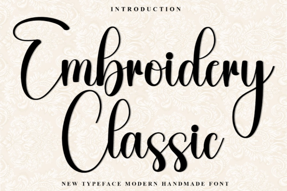 Embroidery Classic: A Festive Script Font for Makers