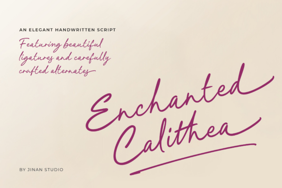 Enchanted Calithea: A Script Font Makers Will Love