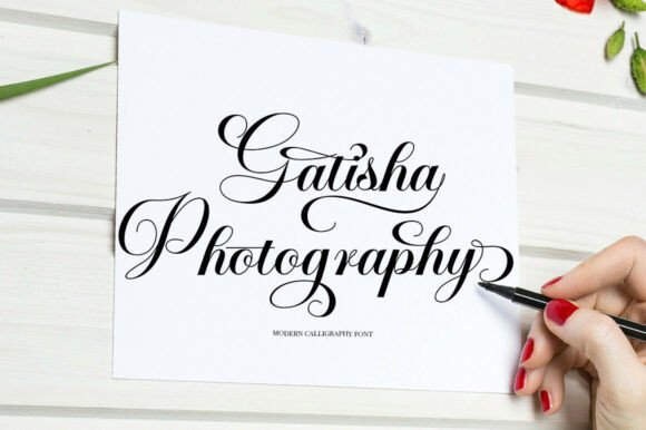 Gatisha Photography: A Calligraphy Font for Editorial Design