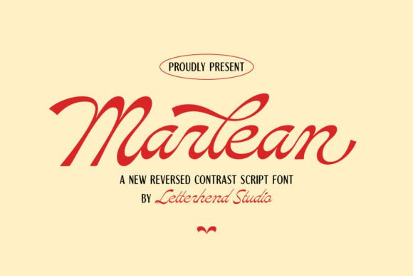 Marlean: A Reversed-Contrast Script Font for Branding