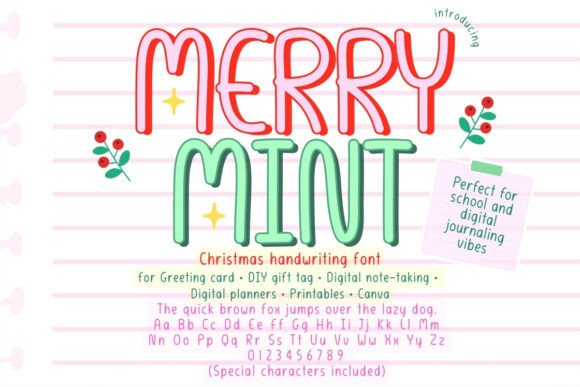 Merry Mint: A Cozy Handwriting Font for Holiday Web Design