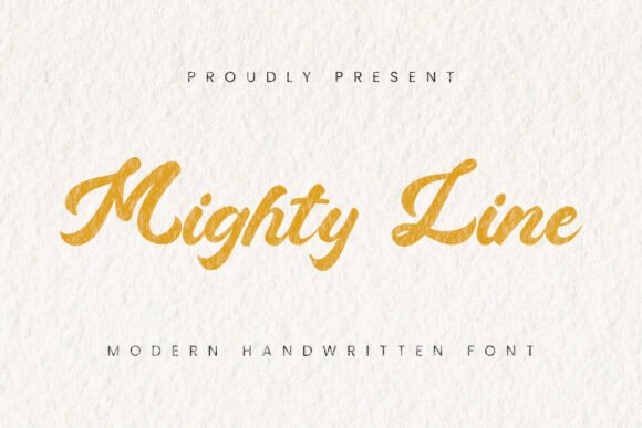 Mighty Line: A Handwritten Script Typeface for Publishers