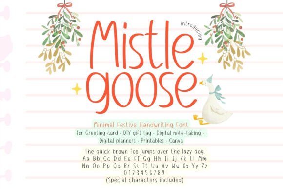 Mistle Goose: A Playful Handwritten Font for Heartfelt Branding