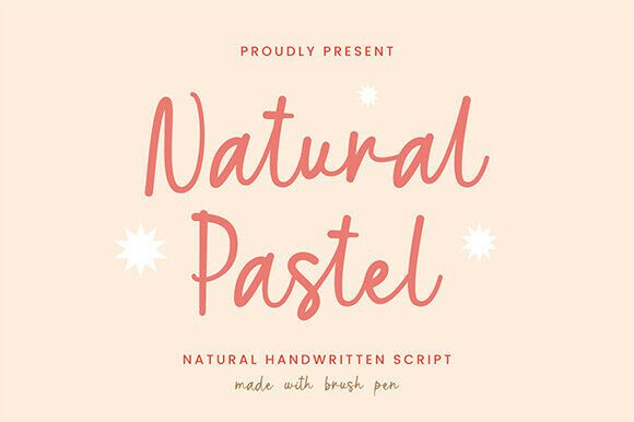 Natural Pastel: A Handwritten Typeface with Gentle, Organic Charm