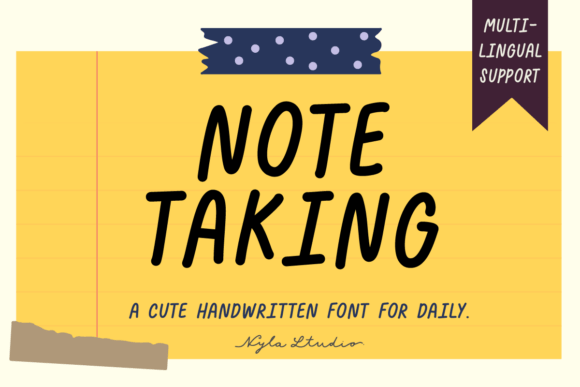 Note Taking: A Handwritten Font for Editorial Charm