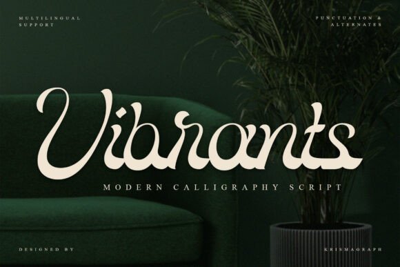 Vibrants: A Lively Modern Calligraphy Font for Branding